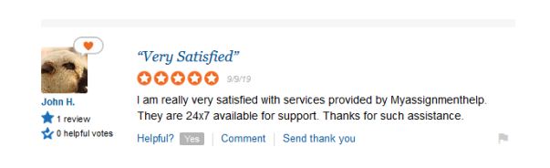 myassignmenthelp.com feedback and reviews on student support- trustpilot